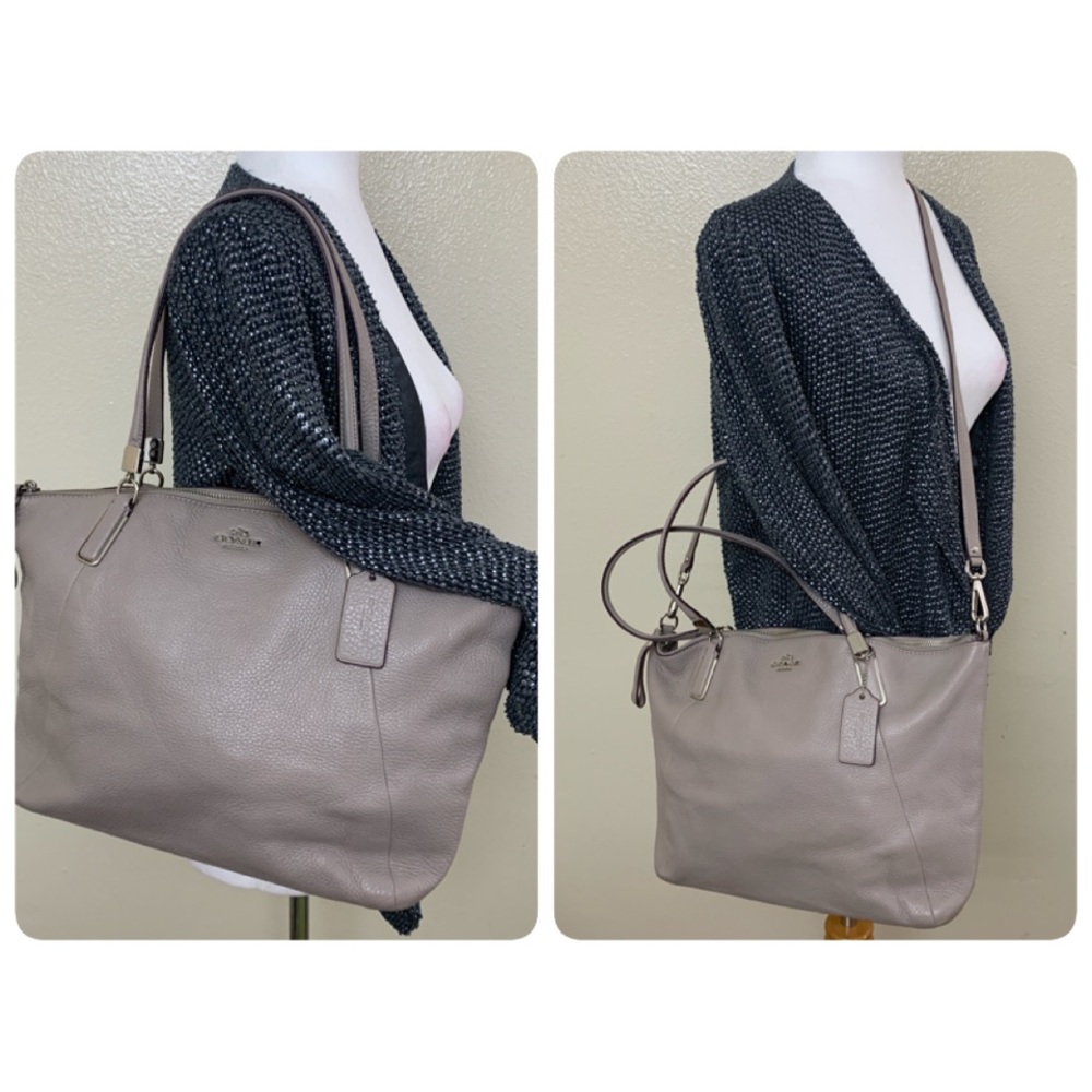 Coach Kelsey Leather Cross body in Grey Birch